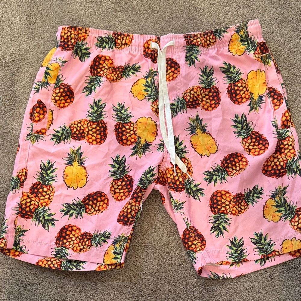 Bluenotes Pink pineapple Swim Trunks